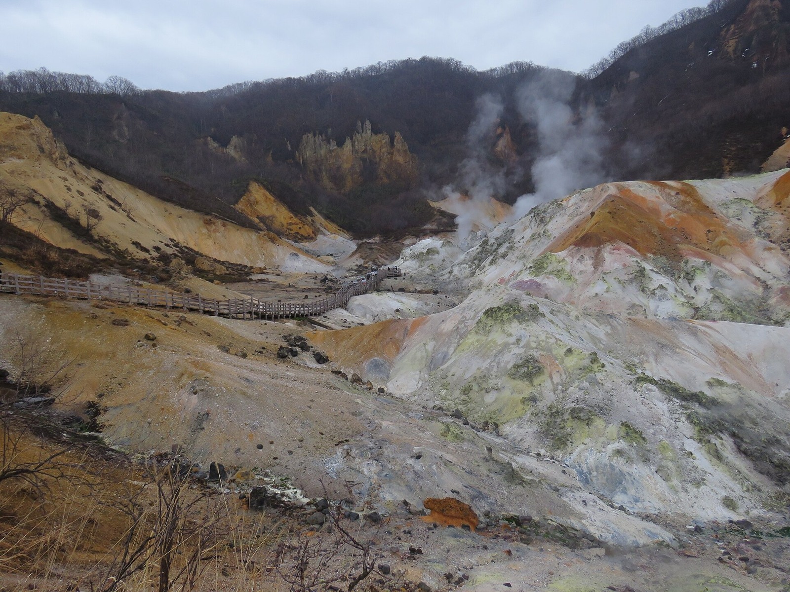 Steam rising from another part of the valley.