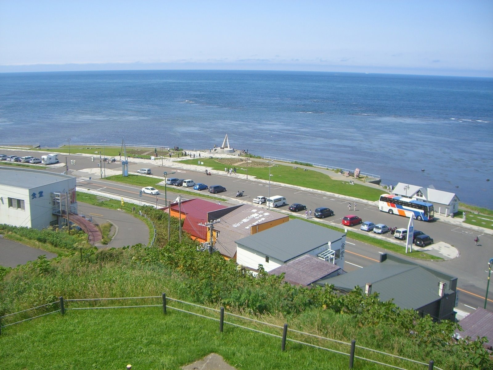 Cape Soya’s waterfront viewed from the hillside.