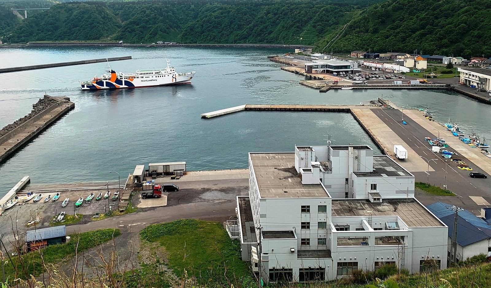 Oshidomari Port on Rishiri Island.