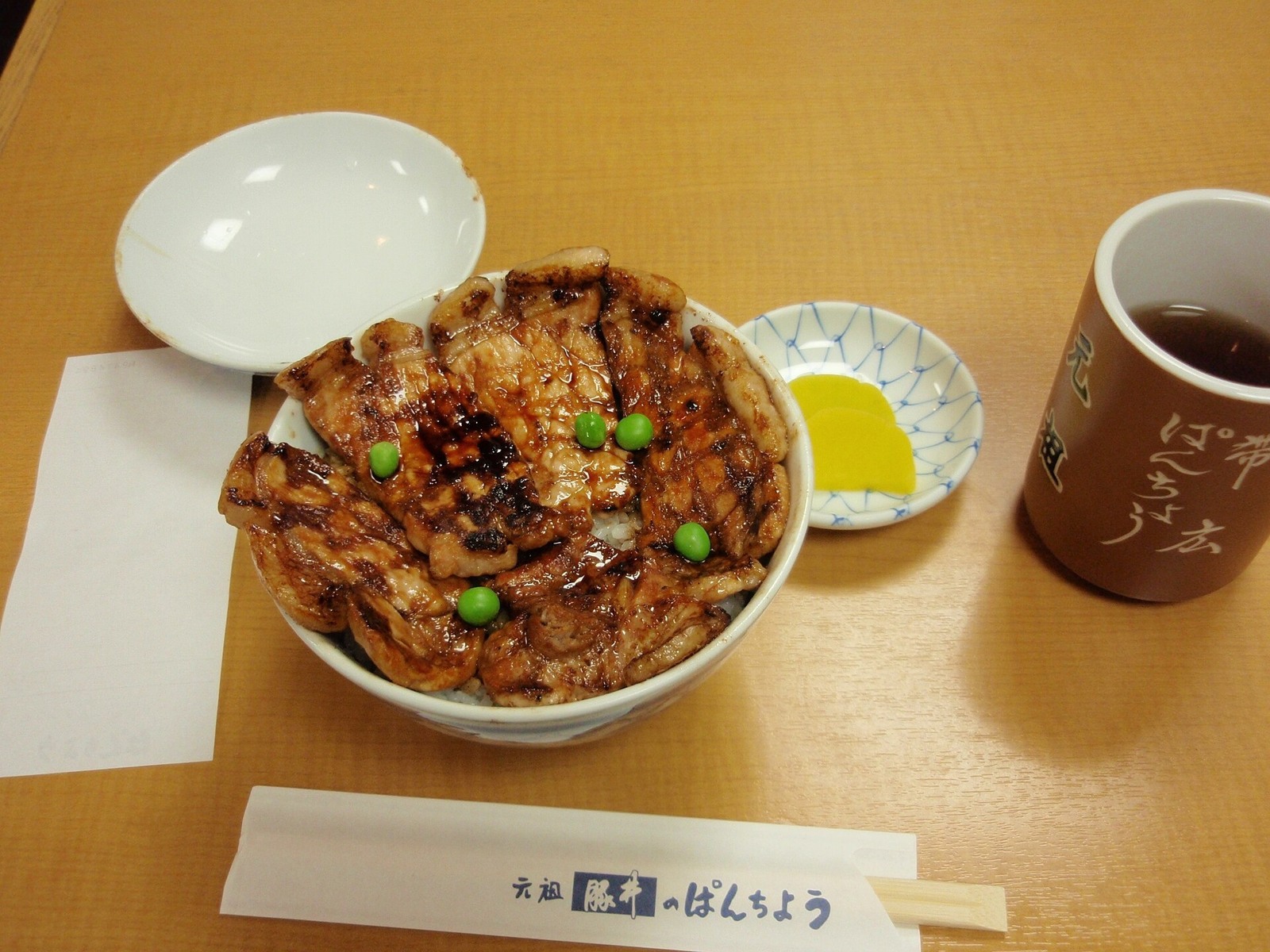 A pork rice bowl at Pancho in Obihiro.