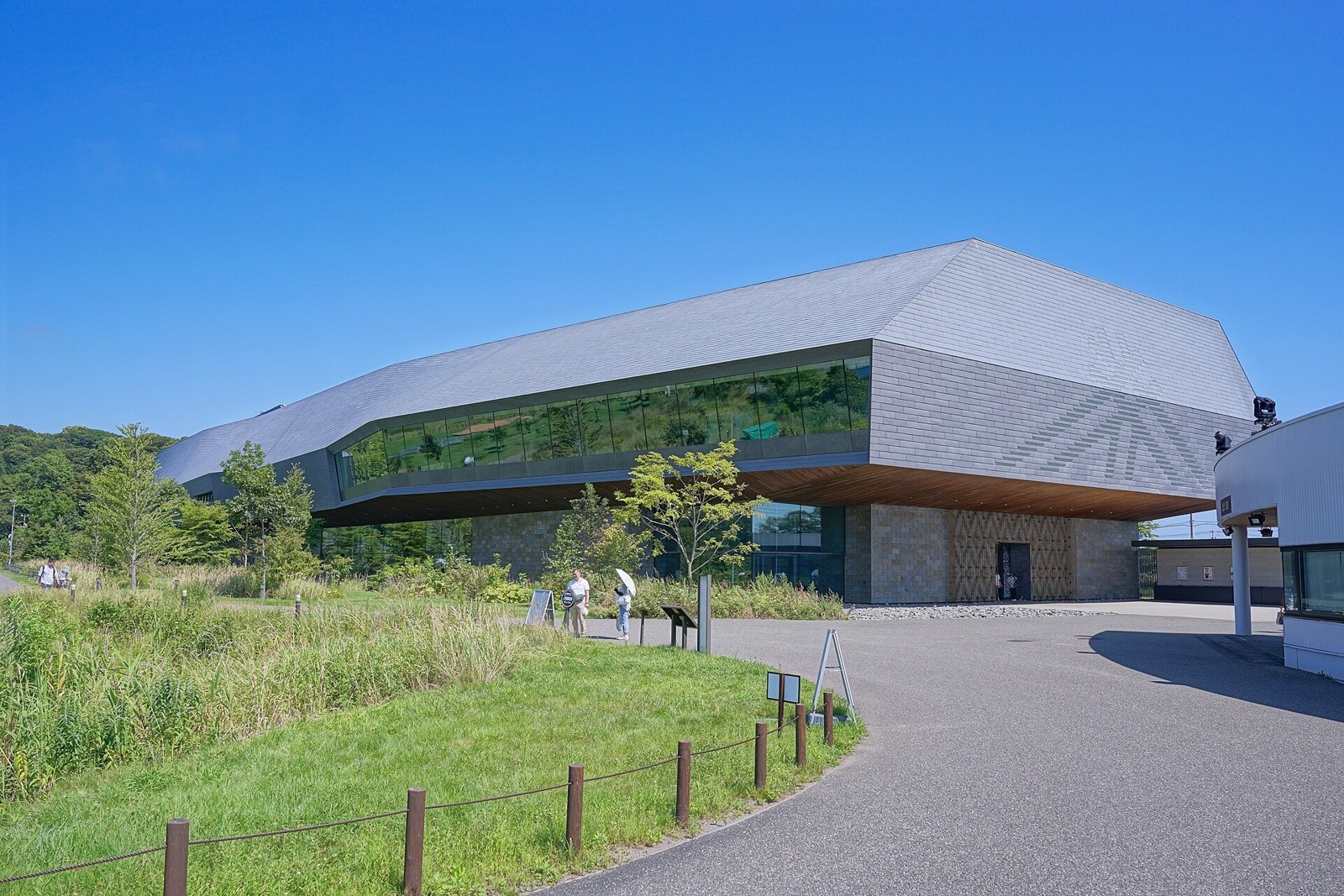 The National Ainu Museum building at Upopoy in August.