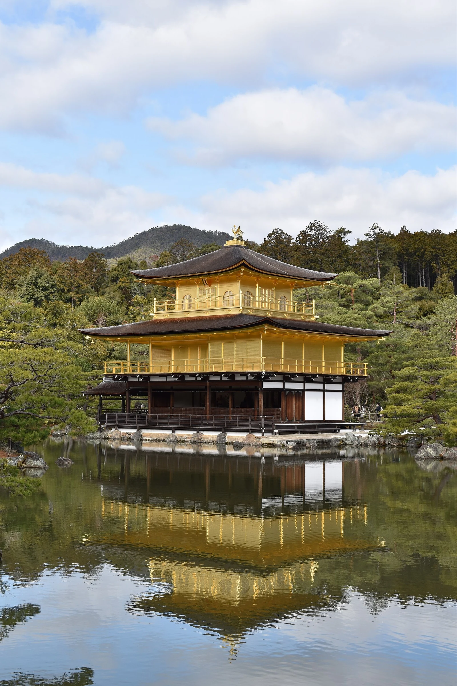 The Golden Pavilion and its reflection in winter.