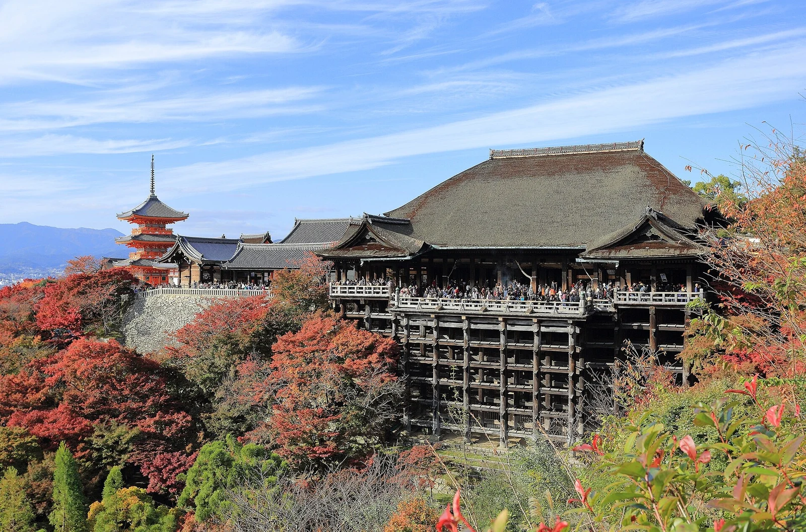 A wider view of the main hall and its supporting pillars.