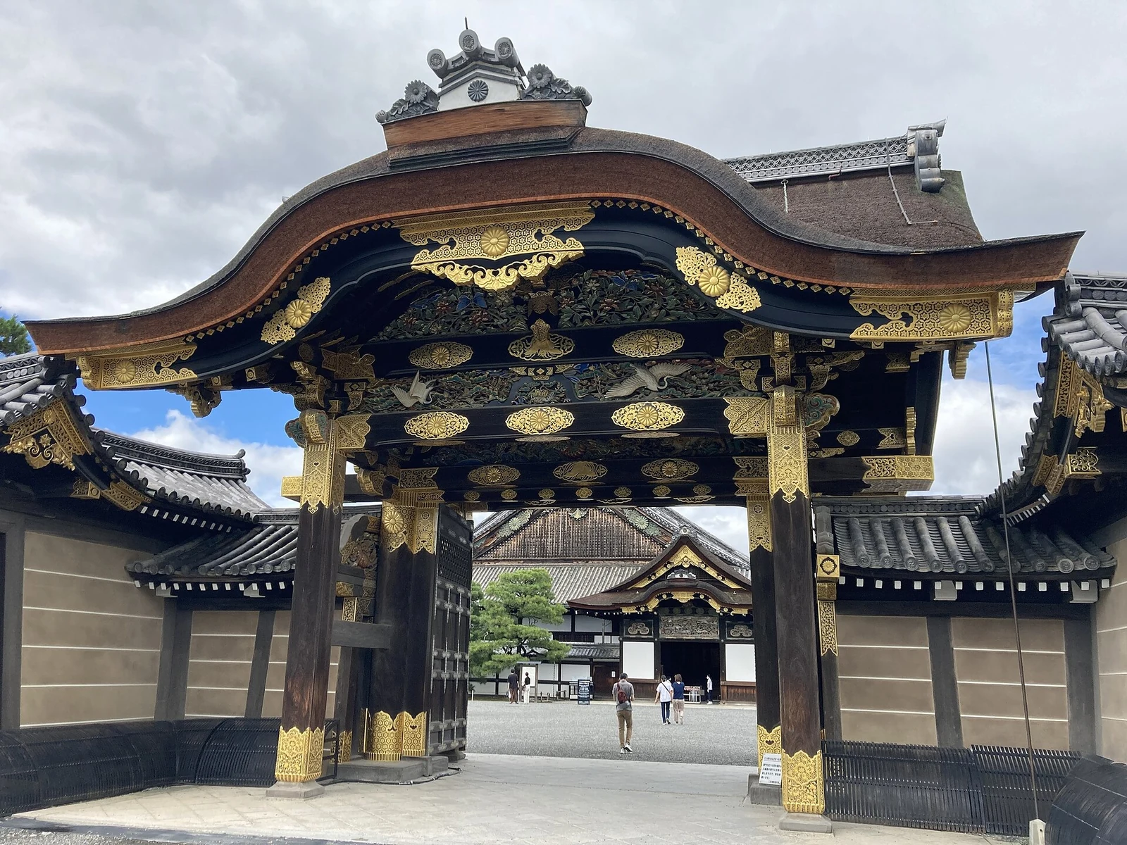 The richly decorated Kara-mon Gate at Nijo Castle.