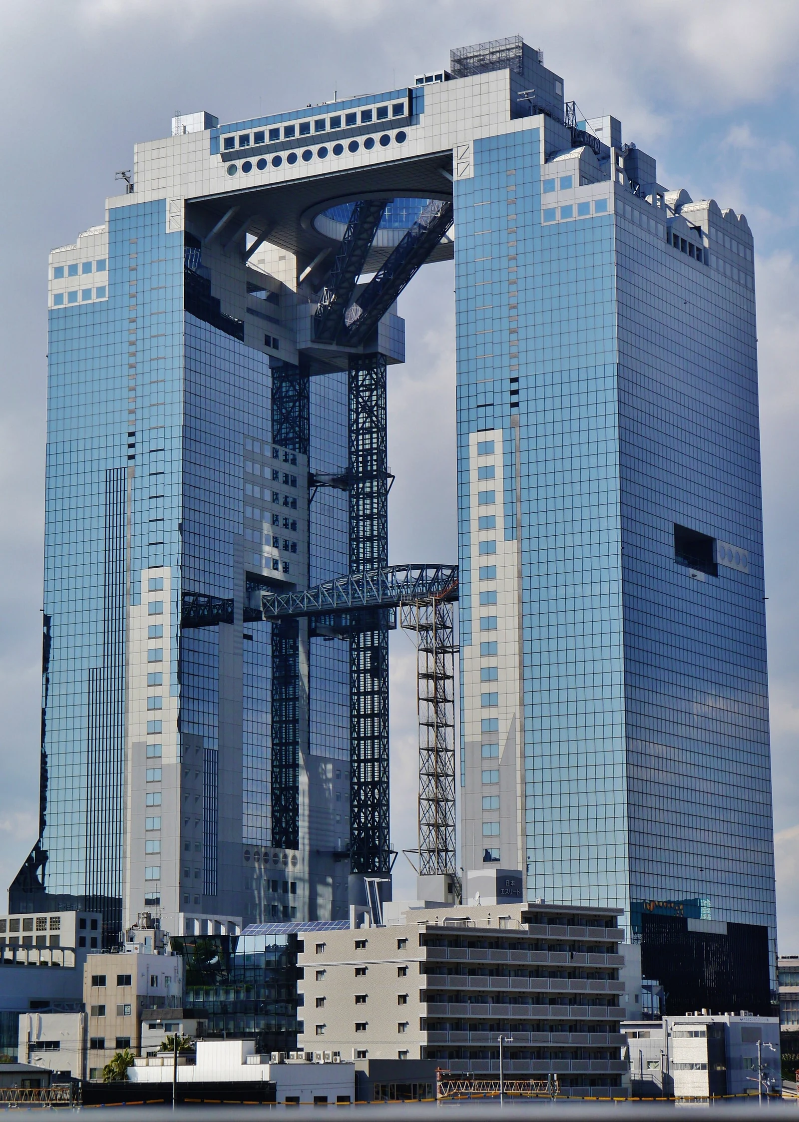 Umeda Sky Building and its connected twin towers.
