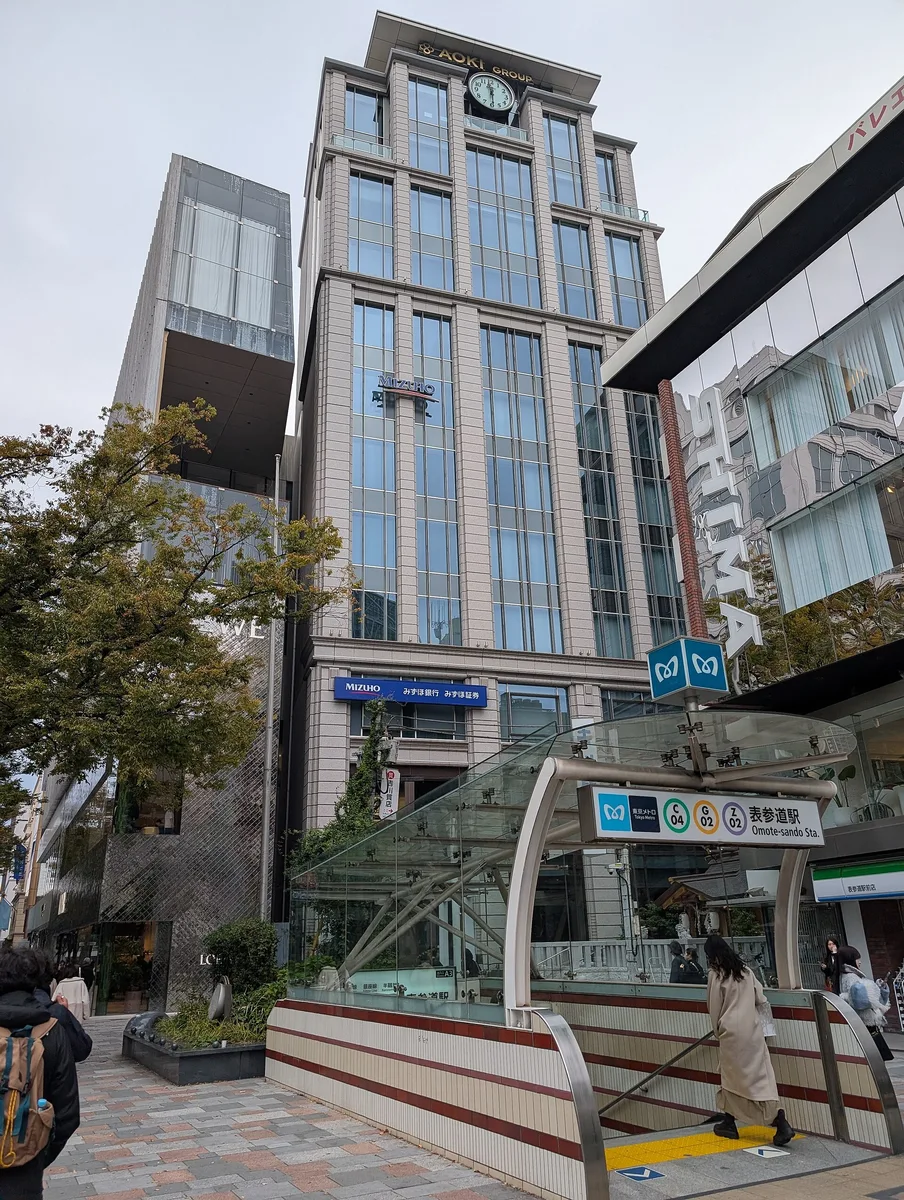 Street-level architecture around Omotesando.