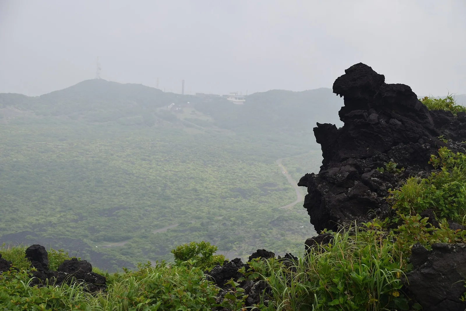 Godzilla Rock on Mount Mihara, Izu Oshima.