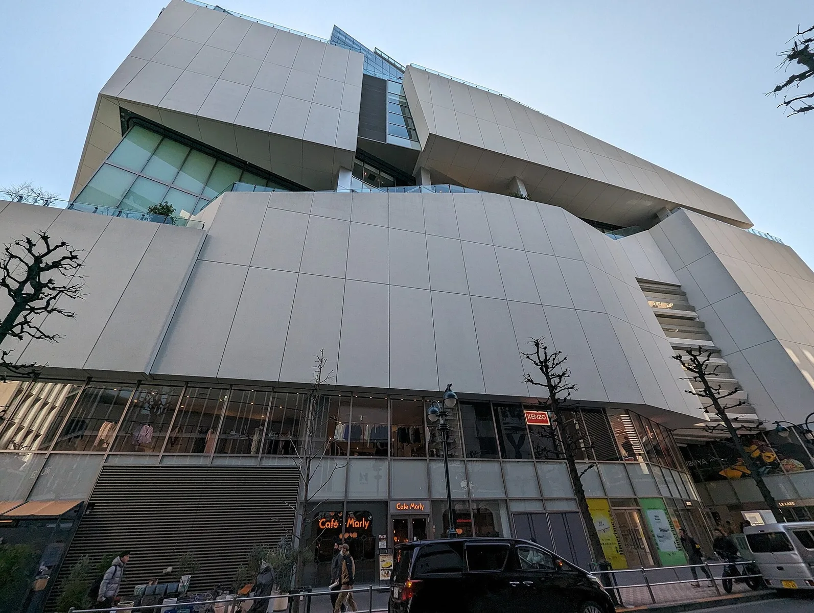 The angular exterior of Shibuya PARCO.