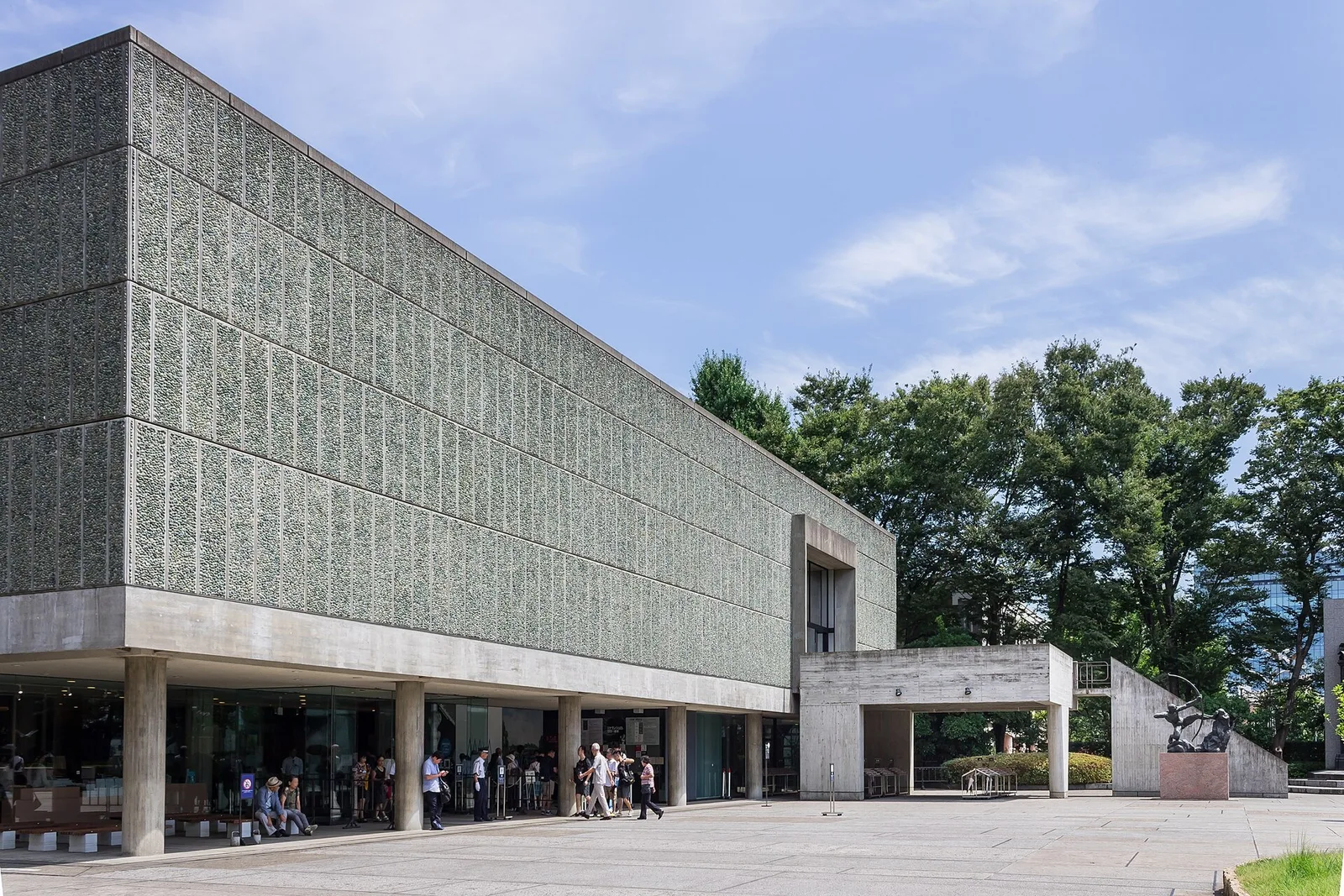 The exterior of the National Museum of Western Art in Ueno.